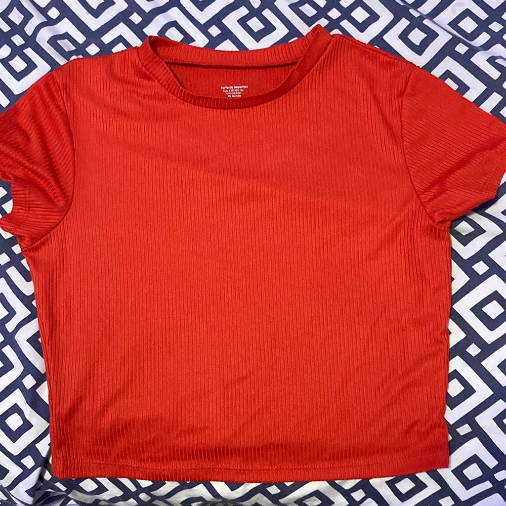 This is a size S red crop top shirt that I got from Ross and I haven’t worn yet